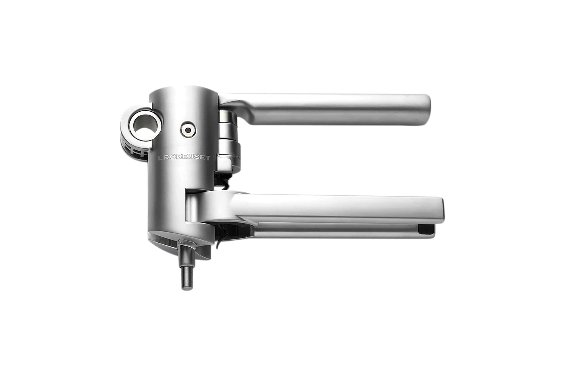 Le Creuset Wine Accessories Lever Corkscrew and Foil Cutter, LM-G10, Satin Chrome, 54090003000479