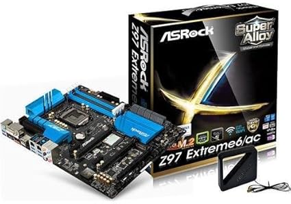 Amazon Asrock Z97 Extreme6 Ac Lga1150インテルz97チップセットatxマザーボード Pcie3 0 Sata3 Bluetooth Usb3 0 Dvi Displayport Hdmi Asrock マザーボード 通販