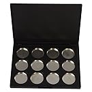Leegoal DIY 12 Pcs 26mm Empty Magnetic Cosmetics Makeup Eyeshadow Eye Shadow Aluminum Palette Pans