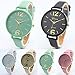 Start Women Faux Thin Leather Band Net Color Elegant Wrist Watch -Mint Green