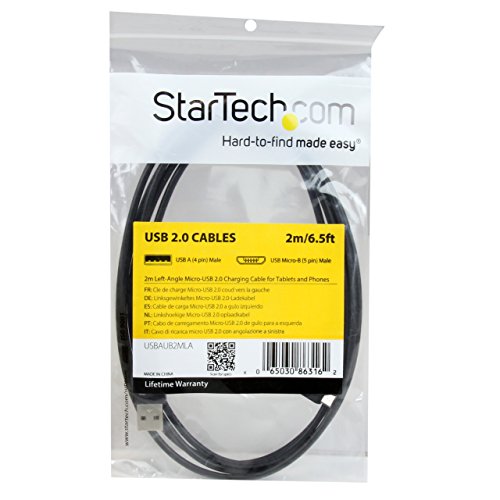 StarTech.com 2m 6' Micro-USB Charge-and-Sync Cable 24 AWG (USBAUB2MLA)