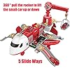 Hiveseen-Transport-Plane-Carrier-Truck-Car-Toy-Set-with-Play-Mat-6-Mini-Alloy-Diecast-Fire-Fighting-Trucks-11-Road-Signs-Music-and-Light-Transport-Cargo-Airplane-for-Kids-3-12-Years-Old Hiveseen Transport Plane, Carrier Truck Car Toy Set with Play Mat, 6 Mini Alloy Diecast Fire Fighting Trucks, 11 Road Signs, Music and Light, Transport Cargo Airplane for Kids 3-12 Years Old
