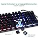 Wired Keyboard-104 Keys Ergonomic Mechanical Feeling Keyboard with 12 Multimedia Keys, Spill-Resistant Design, Suitable for Working and Everyday Usage, Compatible with PC & Mac System RECCAZR