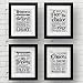 akeke Harry Potter Quotes & Sayings Vintage Book Art Prints - Set of 4-8