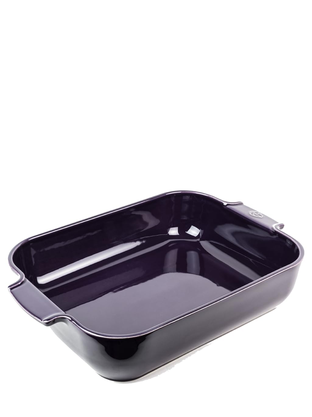 PEUGEOT - Rectangular Ceramic Baking Dish - 40 cm (including handles) x 25.7 cm x 7.5 cm - Capacity: 5.2 L - 8-10 Servings - 10 Year Guarantee - Made In France - Eggplant Colour