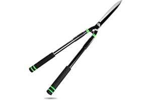 PRAGMATIST Hedge Shears 29.5" Manual Hedge Clippers with 15° Angle Precision Blades Plant Cutting Scissors for Trimming and Shaping Hedges, Shrubs, Boxwood, Tall Bushes
