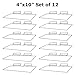 ExecuSystems Clear Slatwall Shelves 4 Inch x 10 Inch Set of 12 Retail Display