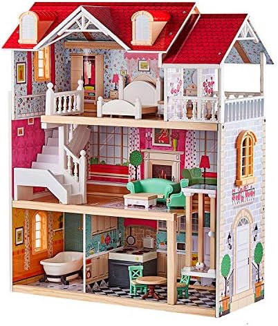 Amazon.com: TOP BRIGHT Wooden Dollhouse 