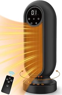 Heizlüfter, infray Heizlüfter mit Fernbedienung 2000W, Keramik Heizlüfter Oszillation 90°, 3 Heizstufen, Schnellheizer mit Timer, leise Heizgeräte, energiesparend Betrieb für Badezimmer, Wohnzimmer