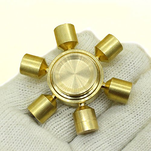 BluShell Fidget Spinner Toy EDC Brass Hand Spinner With Bag High Speed DIY Puzzels for ADHD Anxiety Autism Boredom