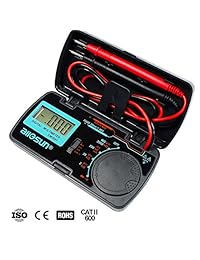Allsun   Multímetro digital mini 6 funciones plegable de mano 3   1 2 dígitos bolsillo DMM DC AC voltímetro DC Amperímetro Ohm diodo de continuidad probador de tono