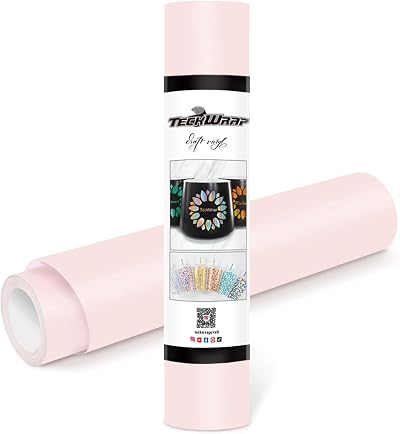 TECKWRAP Permanent Adhesive Vinyl 12x10ft Matte Light Pink