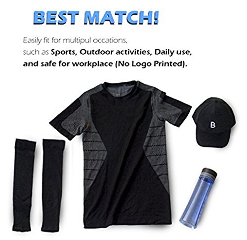 YISEVEN Sports Compression Arm Sleeves for Basketball Golf Accessories Football Baseball Cycling Tattoo – Men & Women White (1 Pair)