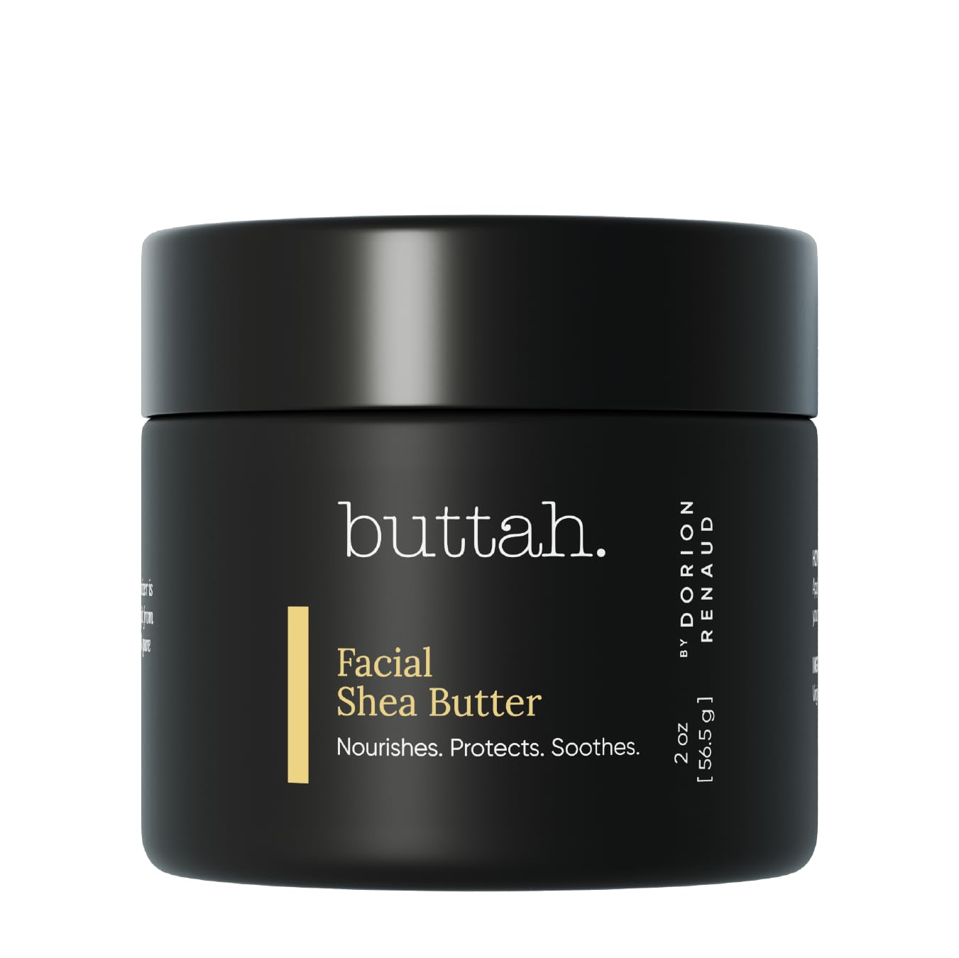 Buttah Skin by Dorion Renaud Facial Shea Butter 2oz - 100% All Natural & Organic Solid Pure Whipped Virgin Raw African Shea Butter - Best Face Moisturizer for Melanin Rich Skin - Black Owned Skincare