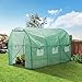 Finether Walk in Greenhouse with Clear Cover| Portable Green House with 6 Mesh PE Cover for Indoor Outdoor Plants Herb Flower Garden Balcony, Arched,56