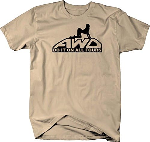AWD Do It On All Fours Sexy Girl Subaru STI WRX Racing Mens T Shirt - Xlarge