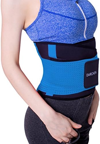 DARCHEN Back Brace Back Pain Relief Lumbar Support Belt Waist Trainer for Women and Men Body Shaper Waist Slimmer Trimmer Cincher with Dual Adjustable Straps
