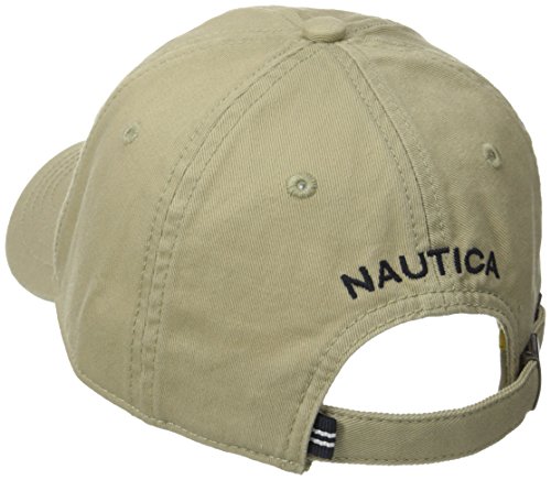 Nautica Men's Twill 6-Panel Cap, Khaki, One Size