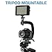 Cam Caddie Scorpion Jr Camera Stabilizer - Collapsible Stabilizing Smartphone Handle for All DSLR, GoPro, Mobile Phones with Integrated Cold Shoe and 1/4-20 Threaded Mounting Knob - Black