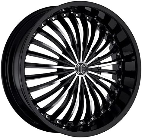 22 inch 22x10.5 2Crave No. 13 Black wheel rim; 5x120 bolt pattern with a +35 offset. Part Number: N13-2215KK35JB