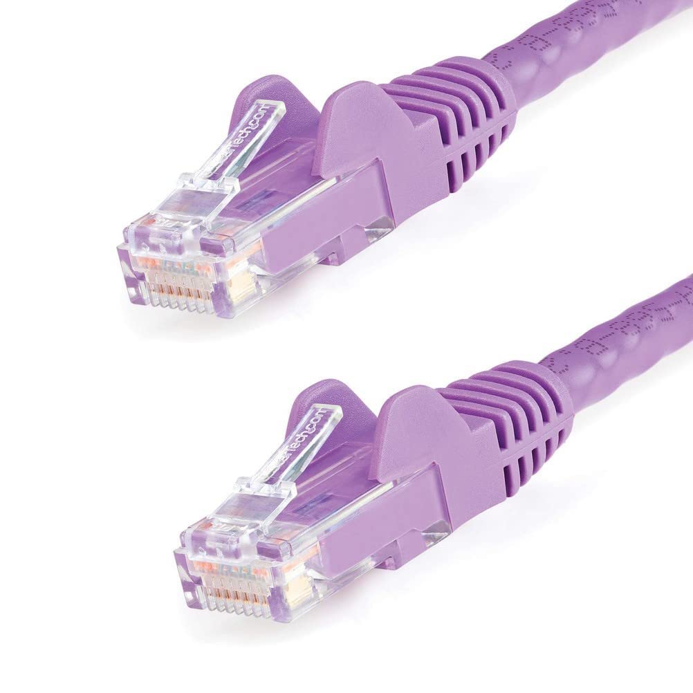 StarTech.com 1m CAT6 Ethernet Cable - Purple CAT 6 Gigabit Ethernet Wire -650MHz 100W PoE++ RJ45 UTP Category 6 Network/Patch Cord Snagless w/Strain Relief Fluke Tested UL/TIA Certified (N6PATC1MPL)