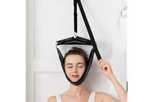 soulern Neck Stretcher Cervical Traction Device for Home Use - Over The Door Cervical Neck Traction Device for Decompression Home Physical Therapy, Portable Neck Traction Device for Neck Pain