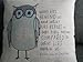 Decorbox Cotton Linen Square Throw Pillow Case Decorative Cushion Cover Pillowcase Owl Sayings (Oil)