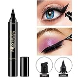 Eyeliner Stamp - Eye Wingliner by Angel Kiss- Double-Ended Stamp Liquid Liner,Vogue Effects Black,Waterproof Make Up, Smudgeproof,Winged Long Lasting Liquid Eye liner Pen,Vamp Style Wing - Single