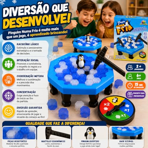 Quebra Gelo Do Pinguim Numa Fria Jogo De Mesa Brinquedo Educativo Game