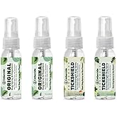 Cedarcide Original &amp; Tickshield Family Pack | Natural Cedar &amp; Lemongrass Oil Bug Spray | Eco-Friendly, Family-Safe Flea &amp; Tick Repellent | Pack of 4, 1oz Spritzers