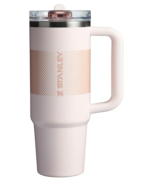 Stanley Quencher ProTour Flip Straw Tumbler with Leakproof Lid 30 oz | Built-In Straw and Handle | Cup Holder Compatible for Travel | Insulated Stainless Steel Cup | BPA-Free | Rose Quartz Fade