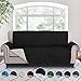 RHF Reversible Sofa Cover - Couch Covers for 3 Cushion Couch, Living Room - Black/Gray