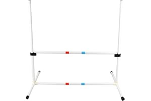 Midlee Dog Agility Bar Jump- Indoor Outdoor Hurdles Adjustable Pet Course Equipment