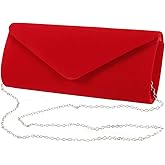 Clutch Purses Evening Bag for Women Party Prom Black-Tie Events Velvet Handbag Shoulder Cross Body Bag With Detachable Chain