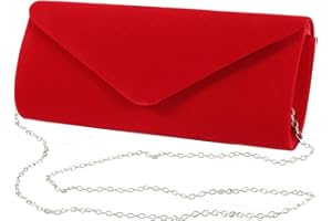 YIXUND Clutch Purses Evening Bag for Women Party Prom Black-Tie Events Velvet Handbag Shoulder Cross Body Bag With Detachable Chain