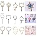 Key Open Bezel, DyAi 26Pcs Magic Wand Open Bezel Charm, Blank Frame Pendant for UV Resin Crafts, DIY Jewelry Making (Silver & Gold)