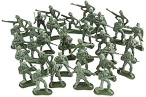 OIG Brands Army Men Toy Soldiers for Kids I Egg Fillers Toys in Various Poses I Modern Plastic Action Figures for Boys & Girls I Little Green Army Guys I Army Playset 144 PCS