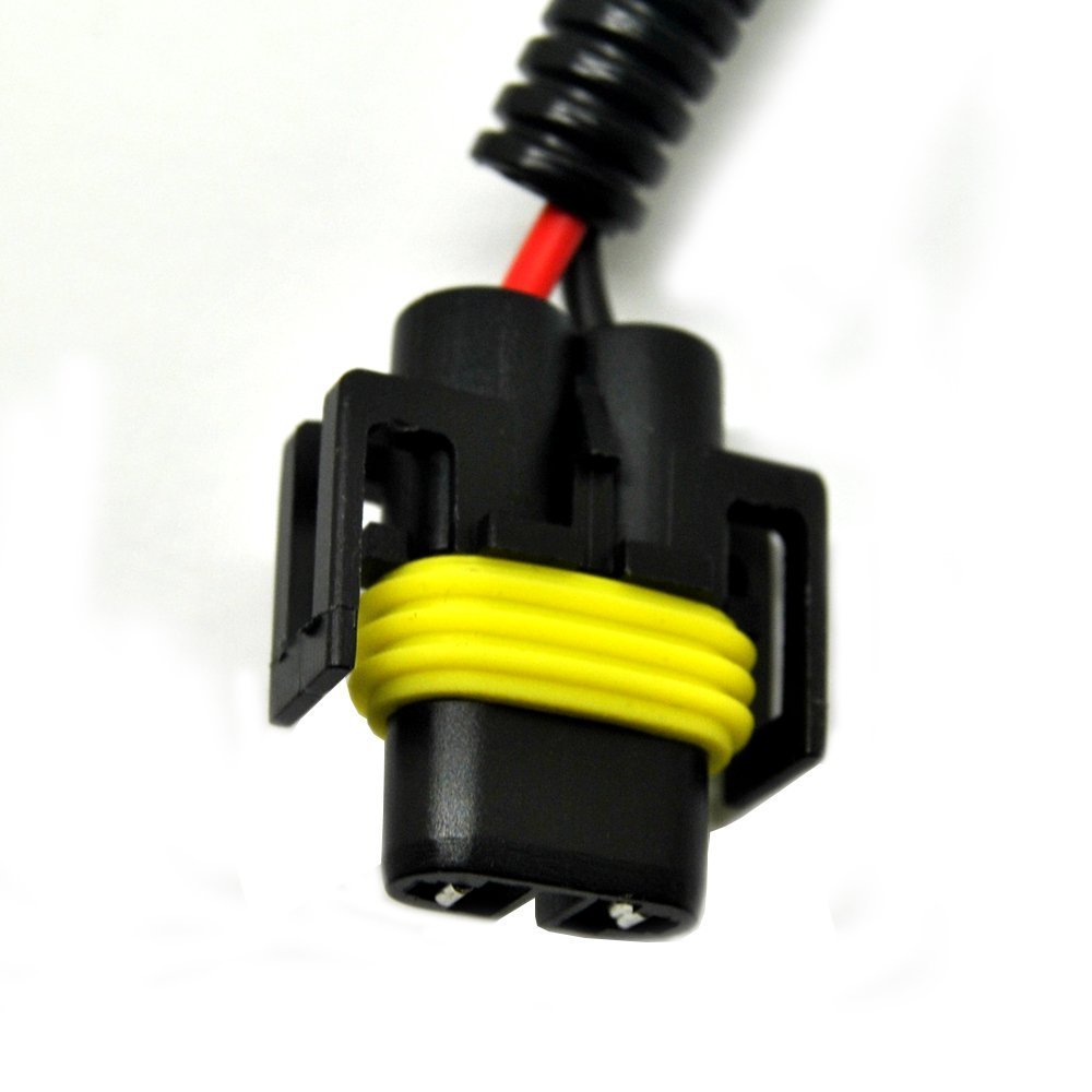 MUYI 2Pcs H11 H8 Extension Wiring Harness Male and Female Connector Pigtail Socket Adapter for Headlight Fog Light