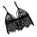 SEADEAR Women's Sexy Lingerie Super Soft Lace Bra Top Bralette Bralet Bra Bustier Crop Top(Black,S)