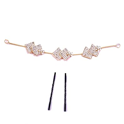 Buy Riddha Presents Golden Colour American Diamond Stone Hair