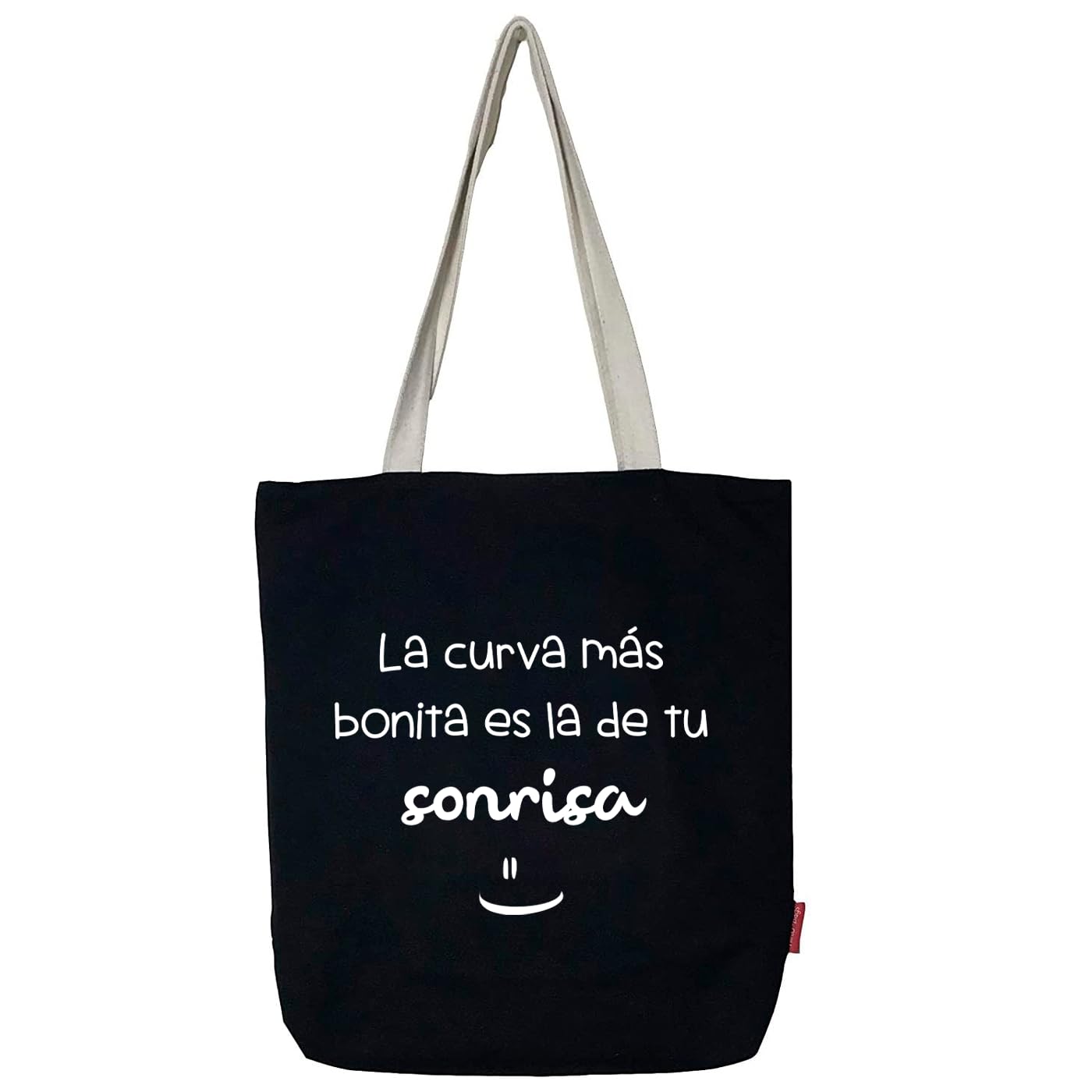 Econanos Hellobags2019 Canvas & Beach Tote Bag, 38 cm, Black (Negro)