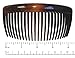 Parcelona French Large 2 Pieces Glossy Celluloid Shell Good Grip Updo 23 Teeth Hair Side Combs 4.25 Inches for Thick Long Hair