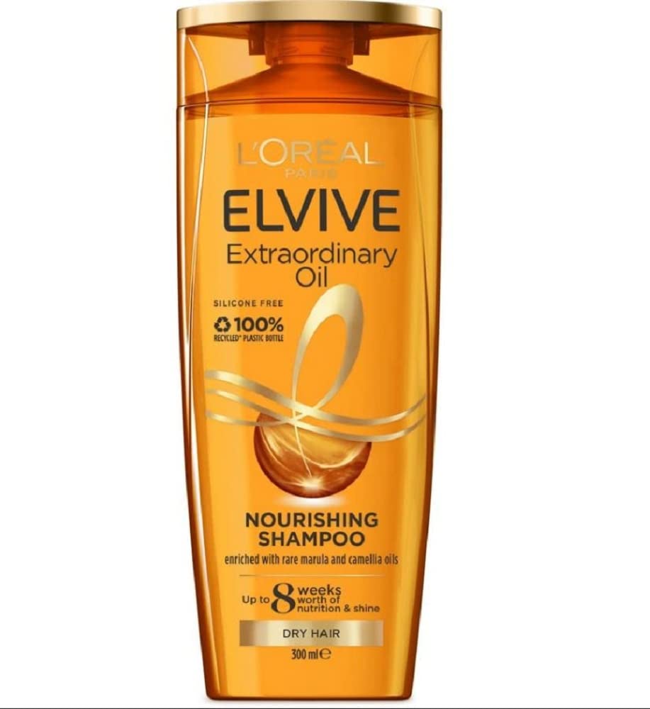 L'Oréal Elvive Extraordinary Oil Shampoo for Dry Hair 400ml Pack of 6 (Packaging May Vary)