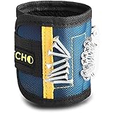 SKYTECHO Magnetic Wristband with 5 Upgraded Strong Magnets,Adjustable Strap, Magnetic Wristbands for Holding Screws , Nails, Drill Bits .