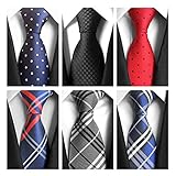 AVANTMEN Classic Men’s Neckties 6 PCS Woven Jacquard Neck Ties (S7)