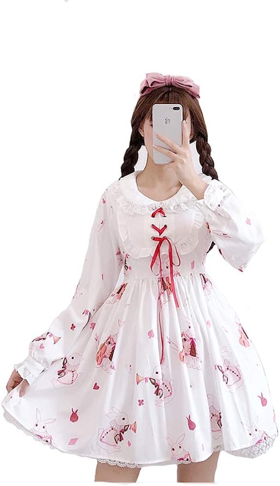 Amazon Co Jp Lisa Pulsterロリータ服 ワンピース コスプレ 黒十字 森ガール 姫袖 通勤 長袖 服 ファッション小物