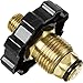 GASPRO Soft Nose QCC Propane Gas Fitting Adapter with Excess Flow X 1/4 Inch Male Pipe Thread - 100% Solid Brass