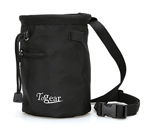 Togear Chalk Bag for Rock Climbing, Weightlifting, Bouldering & Gymnastics with Drawstring Closure, Quick-Clip Belt and Valuables Securely Holding Zippered Pocket - Thumbnail 2