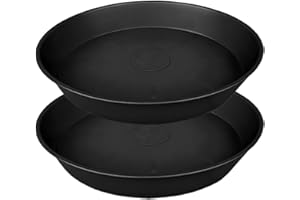 2PCS Plant Water Catcher Tray 18 Inch Heavy Duty Plastic Plant Pot Saucers Large Planter Saucers for Indoor Outdoor Plants, D
