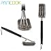 PANCOOK Stainless Steel BBQ Grill Brush, 18" Sturdy Handle with 3 Stainless Steel in 1, Easy Removal of Stubborn Stains, Applies to All Kinds of Barbecue Stove